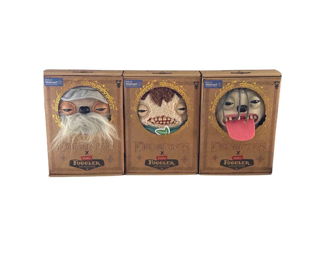 Fuggler Funny Ugly Monsters - 9 inch Lord of the Rings 3 Pack - Smeagol, Gandalf, and Frodo